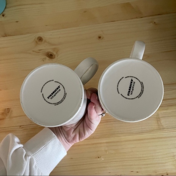 STARBUCKS coffee ceramic mugs set of 2 - Picture 2 of 4